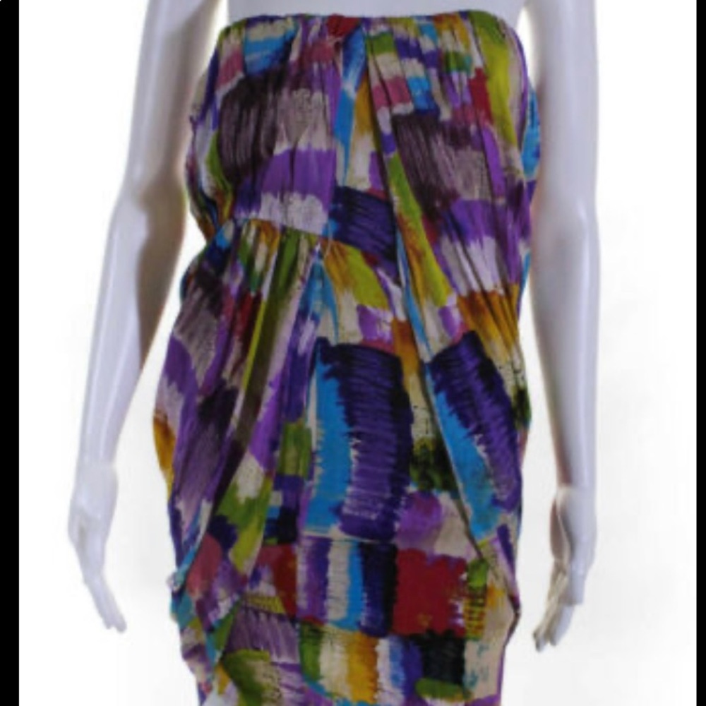 Ali Ro strapless nwt colorful mini dress